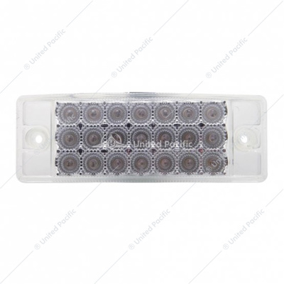 21 LED Reflector Rectangular Light (Clearance/Marker) - Amber LED/Clear Lens (Bulk)