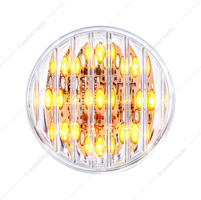 9 LED 2" Round Light (Clearance/Marker) - Amber LED/Clear Lens