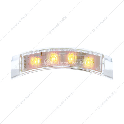 4 LED Headlight Turn Signal Light - Amber LED/Clear Lens