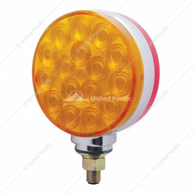 34 LED Single Stud Reflector Double Face Turn Signal Light - Amber & Red LED