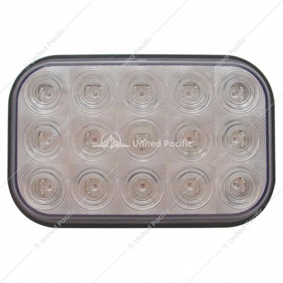 15 LED Rectangular Turn Signal Light - Amber LED/Clear Lens