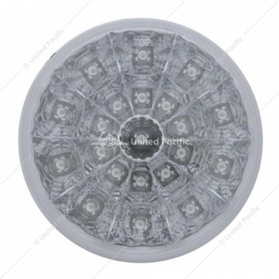 21 LED 4" Round Reflector Light (Stop, Turn & Tail) - Red LED/Clear Lens