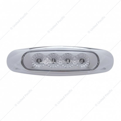 4 LED Reflector Light (Clearance/Marker) - Amber LED/Clear Lens