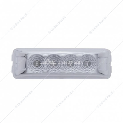 4 LED Reflector Rectangular Light (Clearance/Marker) - Amber LED/Clear Lens