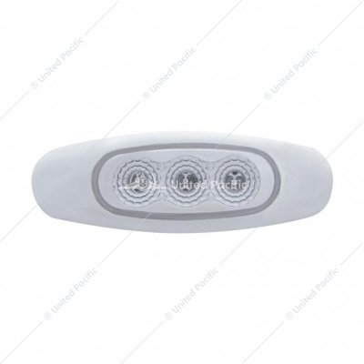 3 LED Reflector Light (Clearance/Marker) - Red LED/Clear Lens (Bulk)
