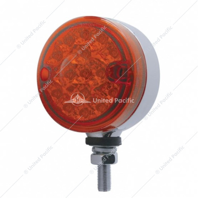 15 LED 3" Dual Function Reflector Single Face Light - Red LED/Red Lens