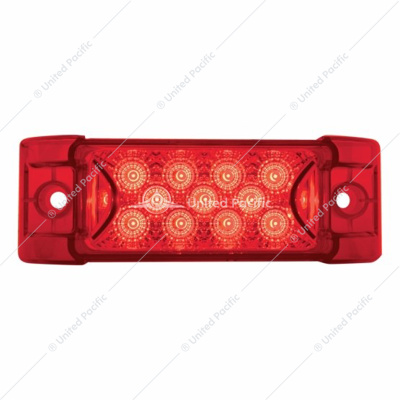 13 LED Reflector Rectangular Light (Clearance/Marker) - Red LED/Red Lens