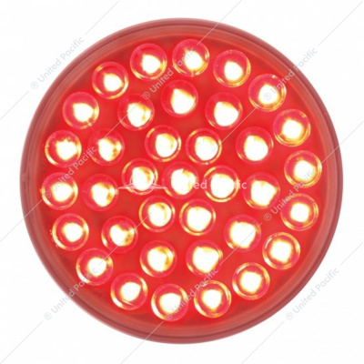 36 LED 4" Round Light (Stop, Turn & Tail) - Red/Clear Lens (Bulk)