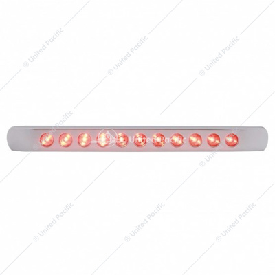 11 LED 17" Light Bar With Bezel (Stop, Turn & Tail) - Red LED/Red Lens