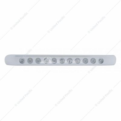 11 LED 17" Turn Signal Light Bar With Bezel - Amber LED/Clear Lens