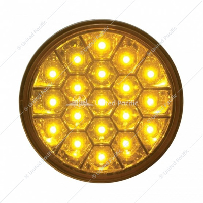 19 LED 4" Reflector Turn Signal Light - Amber LED/Amber Lens