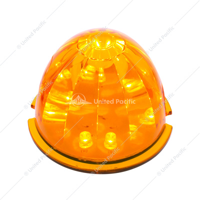 17 LED Dual Function Watermelon Cab Light - Amber LED/Amber Lens (Bulk)