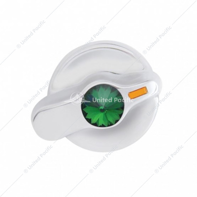 Signature Series A/C Control Knob With Color Crystal For International Trucks - Green Crystal