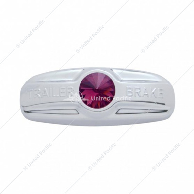 Trailer Brake Cover W/Crystal For Freightliner Century (1996-2011), Columbia (2001-2017) - Purple Crystal