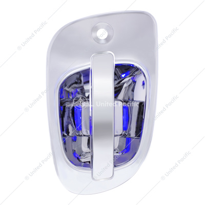 6 Blue LED Chrome Door Handle Cover for Freightliner - Driver