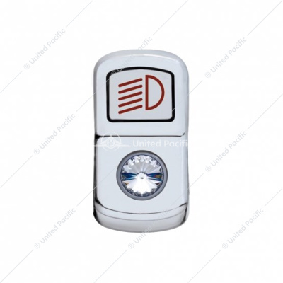 "Headlight" Rocker Switch Cover With Clear Crystal
