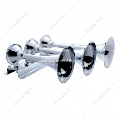 3 Trumpets Horizontal Chrome Train Horn | United Pacific Industries