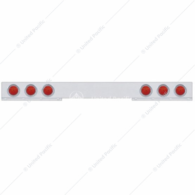 Stainless 1 Piece Rear Light Bar With 6X 7 LED 4" Reflector Lights