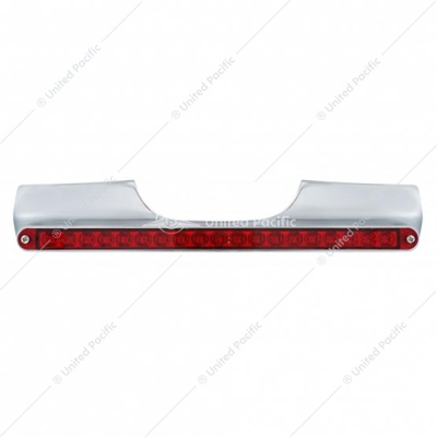 Motorcycle Rear Signal Light Bar With 19 LED 12" Light Bar - Red LED/Red Lens