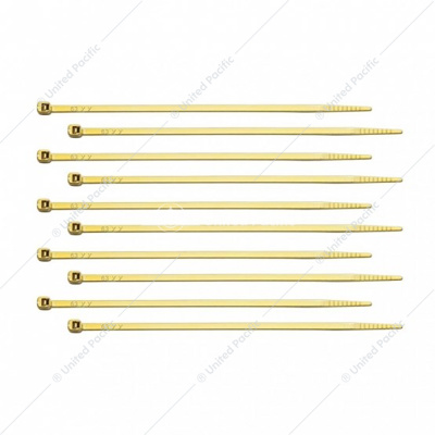 6" Nylon Cable Ties - Brass (10-Pack)