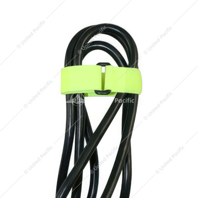 8" Neon Hook & Loop Velcro Strip-Tie Fasteners with Buckle, 8 Pcs.