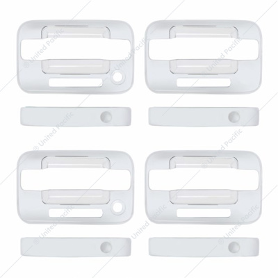Chrome Door Handle Cover Set For 2004+ Ford F-150 4-Door Models With Keyless Entry