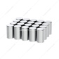 33mm x 3-1/2" Chrome Plastic Cylinder Nut Covers - Thread-On