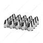 1-1/2" x 2-3/4" Chrome Plastic Slotted Bullet Nut Covers - Push-On