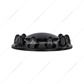 Dome Front Axle Cover With 1-1/2"  Push-On Nut Covers - Matte Black (Color Box)