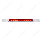 Chrome Top Mud Flap Plate With 11 LED 17" Light Bar & Bezel - Red LED/Red Lens (Each)