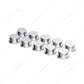 3/4" X 5/8" Chrome Plastic Flat Top Nut Covers - Push-On (10-Pack)