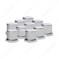 15/16" x 1-3/16" Chrome Plastic Flat Top Nut Covers - Push-On (10-Pack)