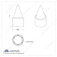 1-1/2" X 4-1/4" Chrome Plastic Stiletto Nut Covers - Push-On (10-Pack)