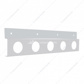 Stainless Top Mud Flap Plate - Five 2" Light Cutout
