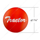 "Tractor" Glossy Air Valve Knob Candy Color Sticker -Cadmium Orange
