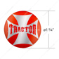 "Tractor" Maltese Cross Air Valve Knob Candy Color Sticker - Cadmium Orange