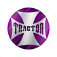 "Tractor" Maltese Cross Air Valve Knob Candy Color Sticker - Candy Purple