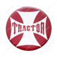 "Tractor" Maltese Cross Air Valve Knob Candy Color Sticker - Candy Red