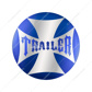 "Trailer" Maltese Cross Air Valve Knob Sticker Only - Blue (Bulk)