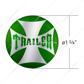 "Trailer" Maltese Cross Air Valve Knob Sticker Only - Green