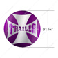 "Trailer" Maltese Cross Air Valve Knob Sticker Only - Purple