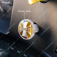 "Trailer" Maltese Cross Air Valve Knob Sticker Only - Yellow