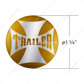 "Trailer" Maltese Cross Air Valve Knob Sticker Only - Yellow