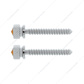 Chrome Long Dash Screw With Copper Crystal For Freightliner (2-Pack)