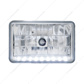  4" X 6" Crystal Headlight With 9 LED Position Light