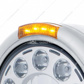 Stainless Classic Headlight 11 LED Bulb & Dual Mode LED Signal - Amber Lens