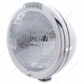 Stainless Steel Classic Headlight H6024 Bulb & LED Turn Signal - Clear Lens