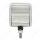 Stainless 2-1/2" Double Face Light With LED Lights & Bezels - Amber & Red LED/Clear Lens