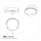 Round Double Face Light Bezel With Visor - Fits 38113 Series