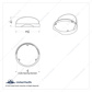 Chrome Plastic Bezel For Unted Pacific Double Face LED Lights With Visor
